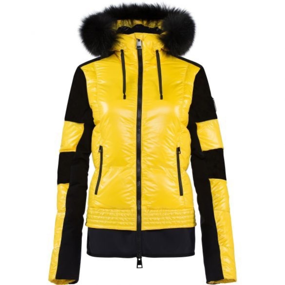 Rossignol JCC W Kaissy yellow puffer ski jacket S - Picture 1 of 6